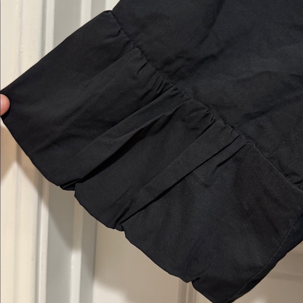 Black Short Sleeve Dress with Bubble Sleeves - Picture 3 of 3